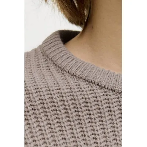 Jack & Jones JUNIOR trui bruin grof gebreid, foto 3