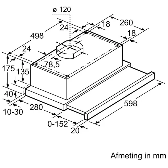 Siemens LI60OA521 vlakscherm afzuigkap RVS, foto 2