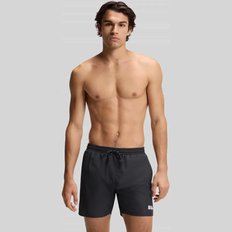 Boss regular fit zwembroek met logoprint model 'STARFISH' Zwart