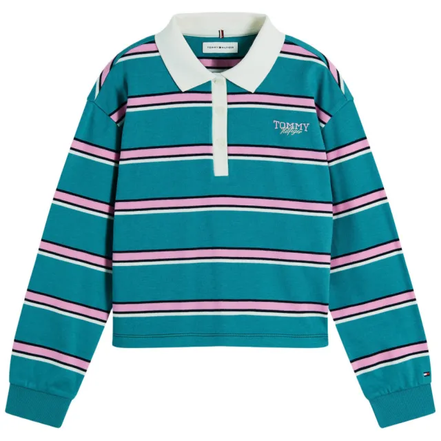 Tommy Hilfiger gestreepte polo - groen, foto 2