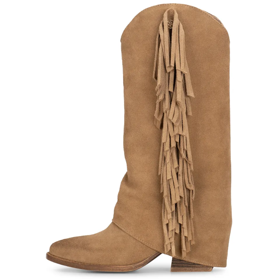 Haboob suède cowboylaarzen lichtbruin