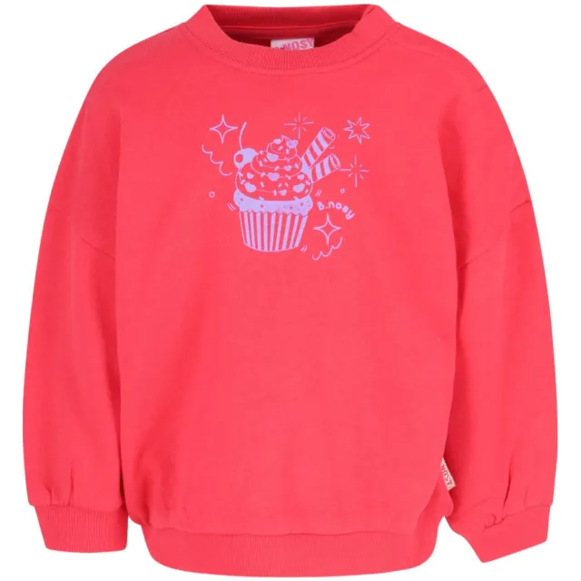 B.Nosy aansluitende sweater met print - koraalrood, foto 2