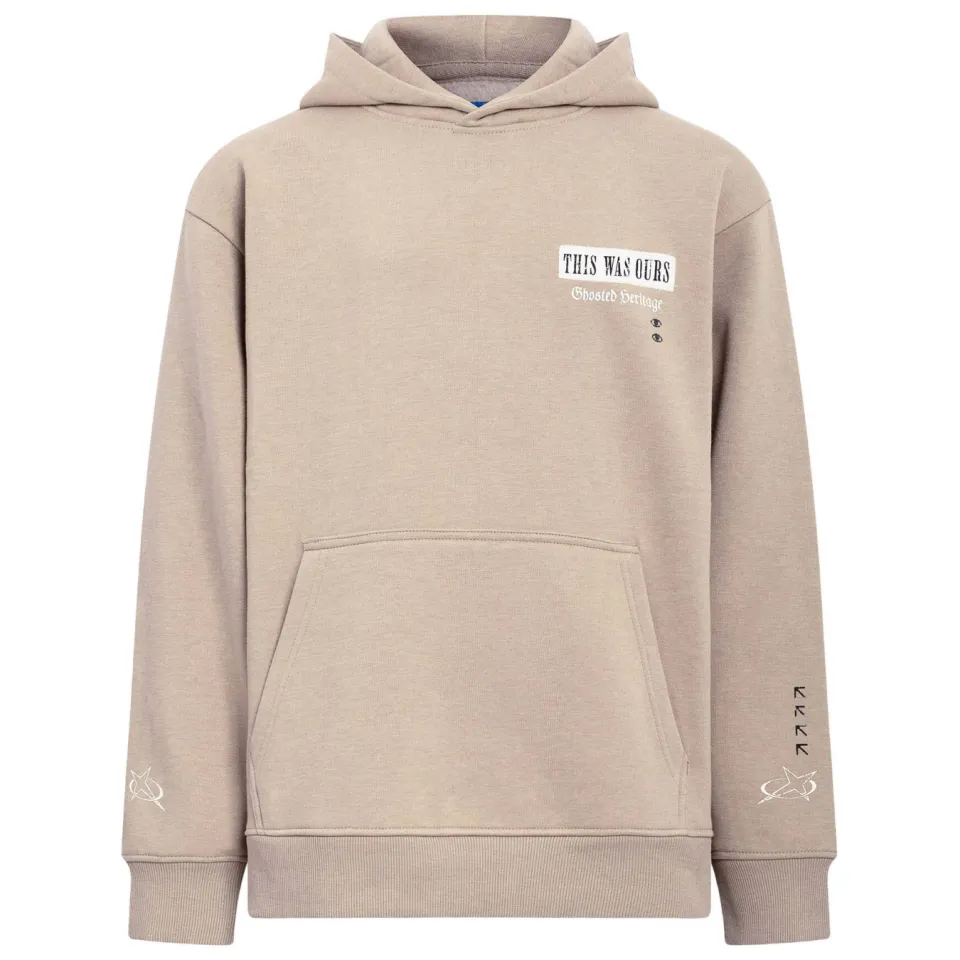 Redefined Rebel hoodie met backprint - beige, foto 2