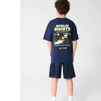 Shoeby T-shirt met backprint donkerblauw, foto 3