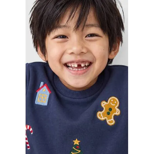 s.Oliver sweater met print - donkerblauw, foto 5