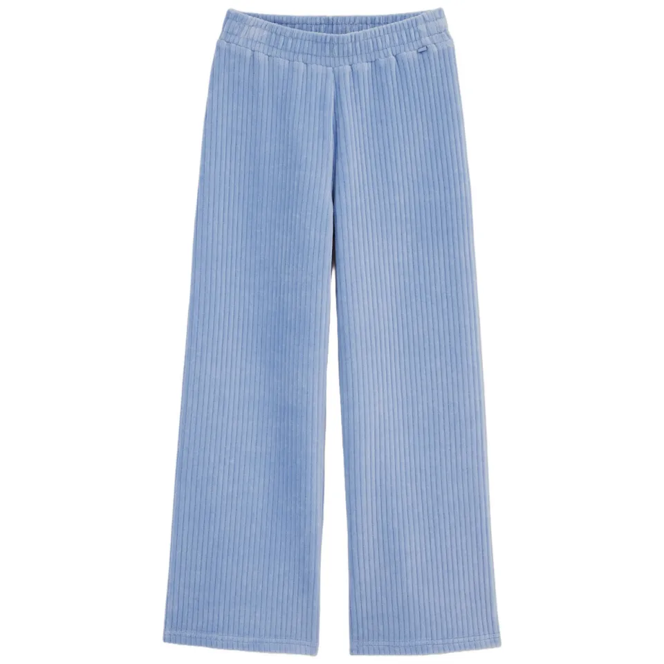 WE Fashion fluwelen loose casual broek lichtblauw, foto 2