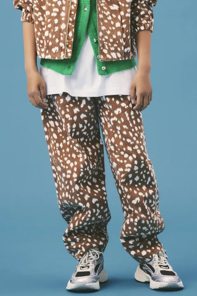 NAME IT barrel casual broek met print bruin, foto 3