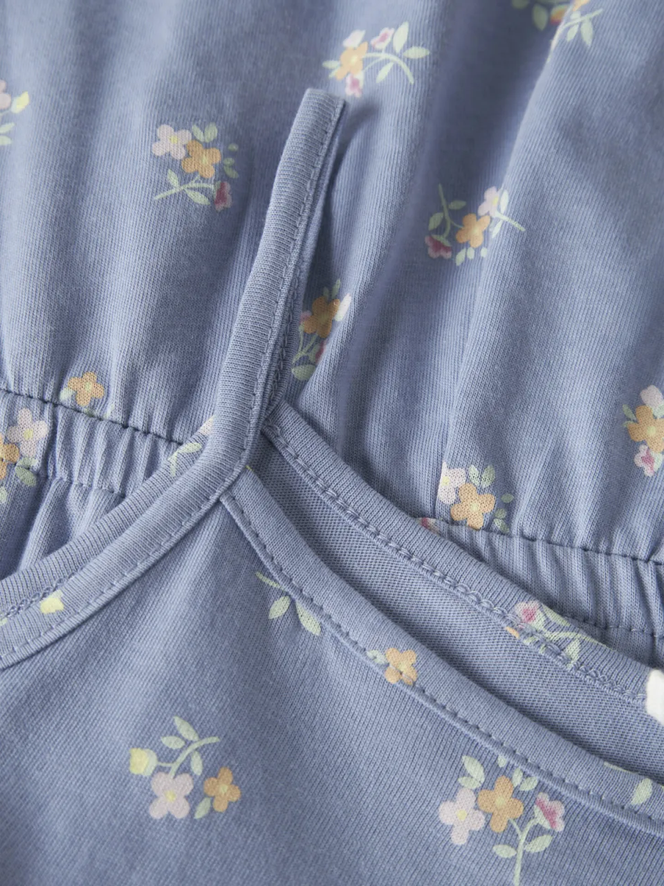 NAME IT MINI playsuit paarsblauw Meisjes Katoen Ronde hals Bloemen, foto 3