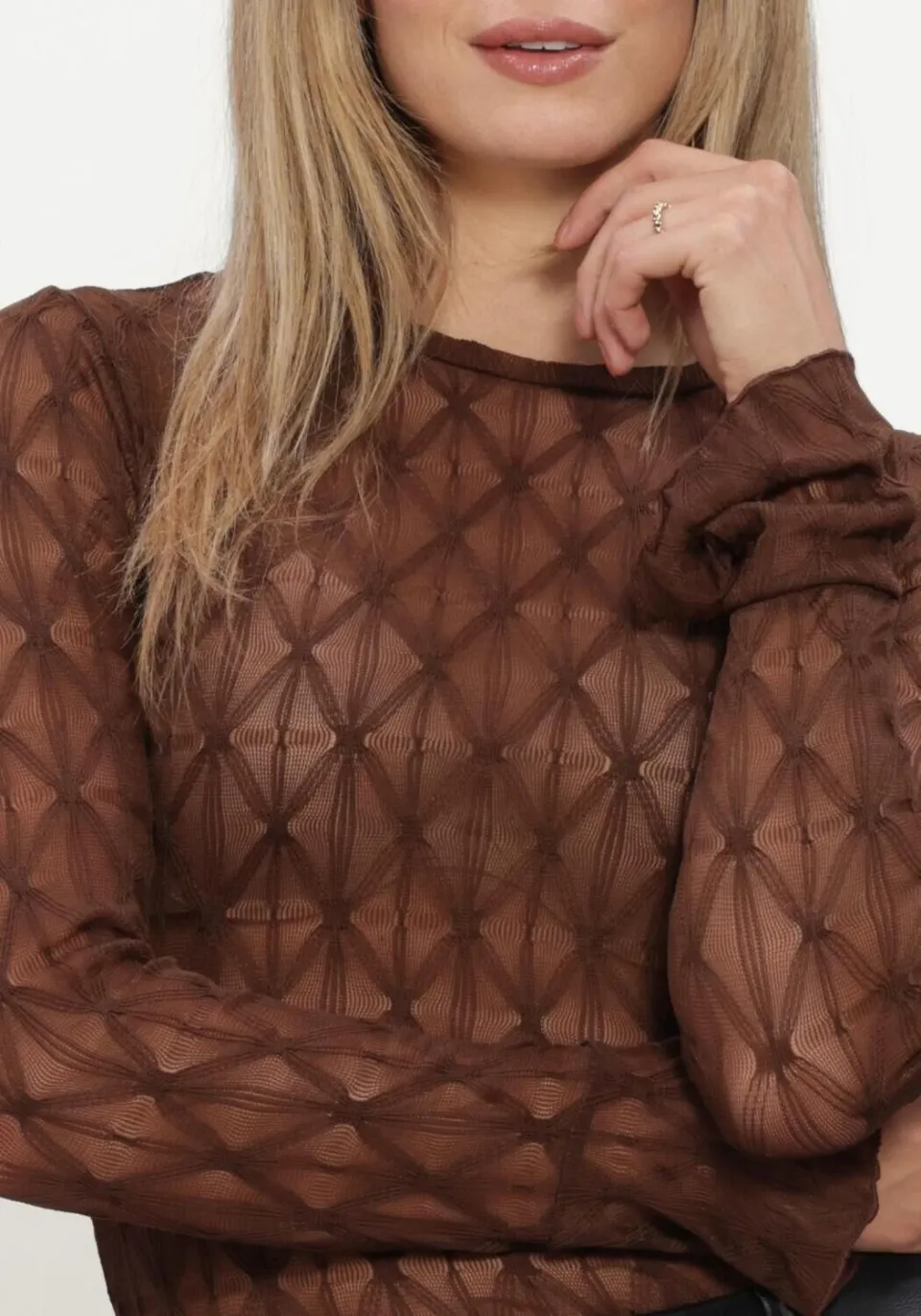 Notre-V Nv-ingelise longsleeve bruin, foto 5