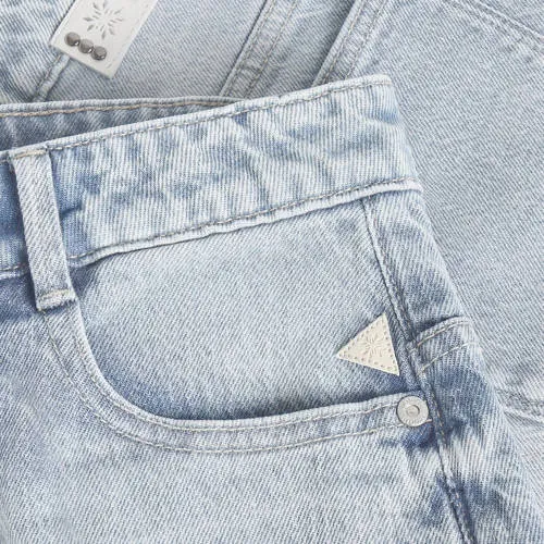 Indian Blue Jeans regular waist denim short lichtblauw, foto 7
