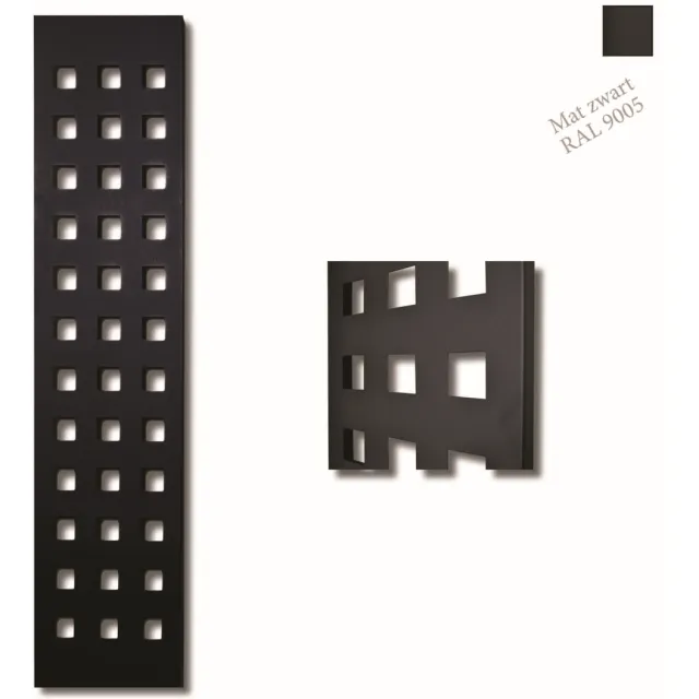 Sanicare Designradiator Sanicare Square 1800 180x40 cm Mat Zwart