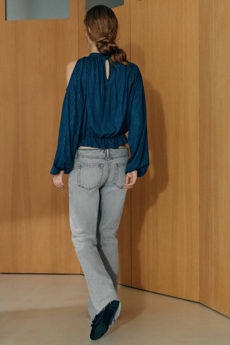 Mango TEEN flared jeans - changeant grijs, foto 4
