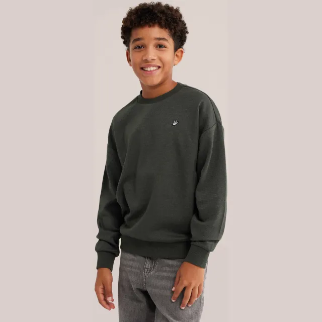WE Fashion sweater - donkergroen