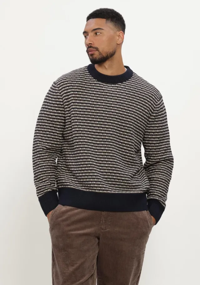 SELECTED MEN Heren Truien & Vesten Slmdarrell Ls Structure Crew Neck - Multi, foto 4