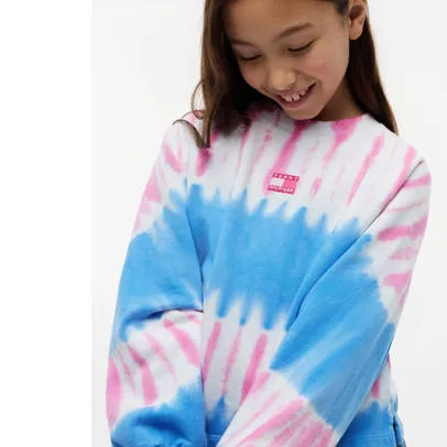 Tommy Hilfiger boxy tie-dye sweater - blauw, foto 5