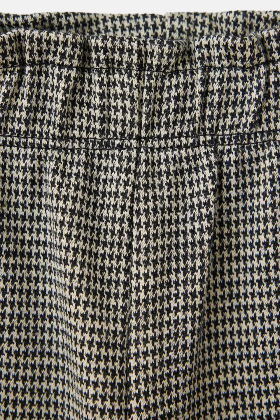 Mango pied-de-poule casual broek bruin ecru, foto 5