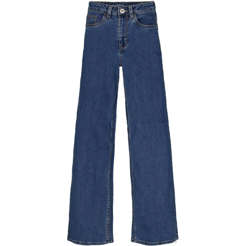 Garcia Annemay Wide high waist wide leg jeans dark blue denim, foto 2