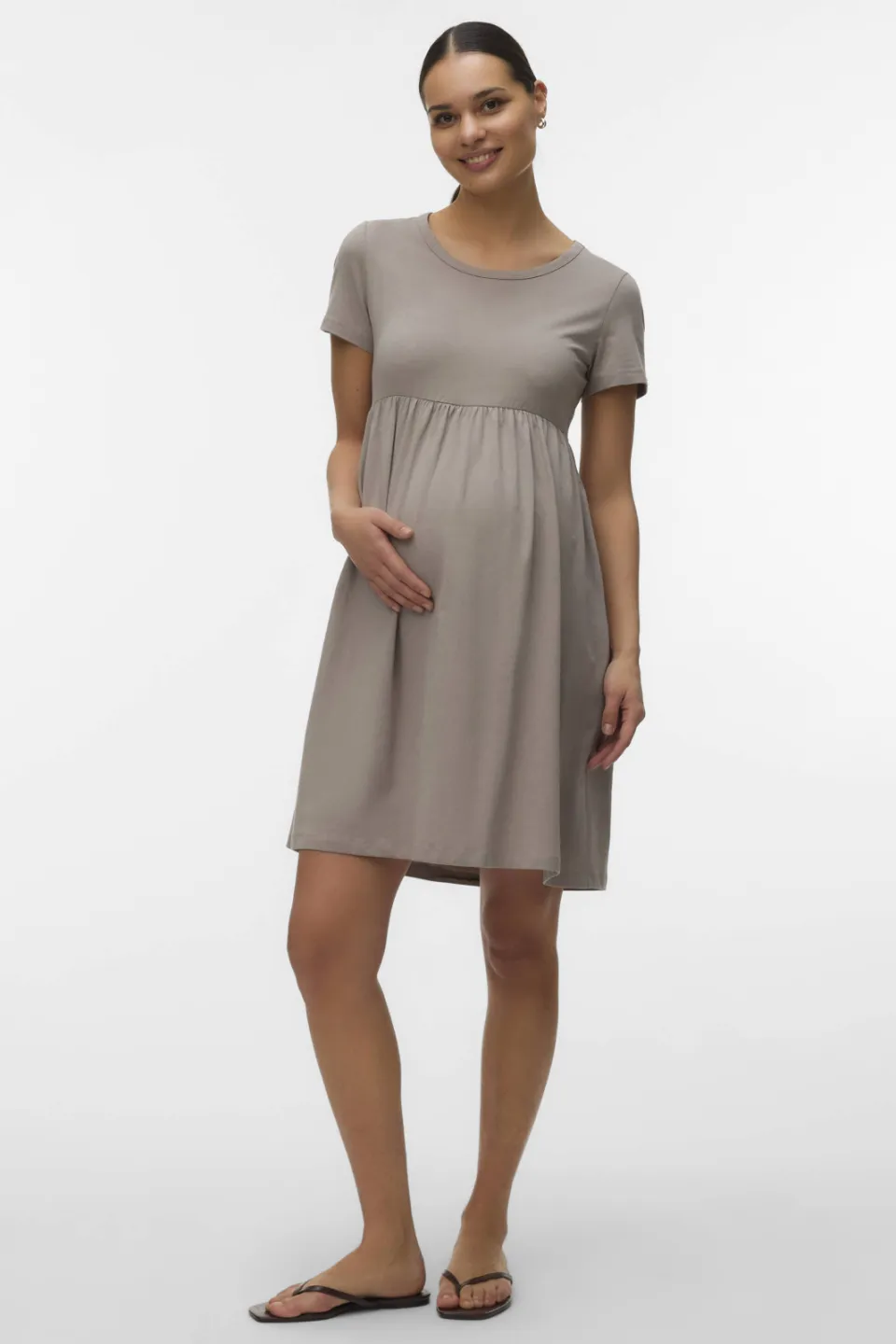 Mamalicious zwangerschapsjurk beige, foto 3