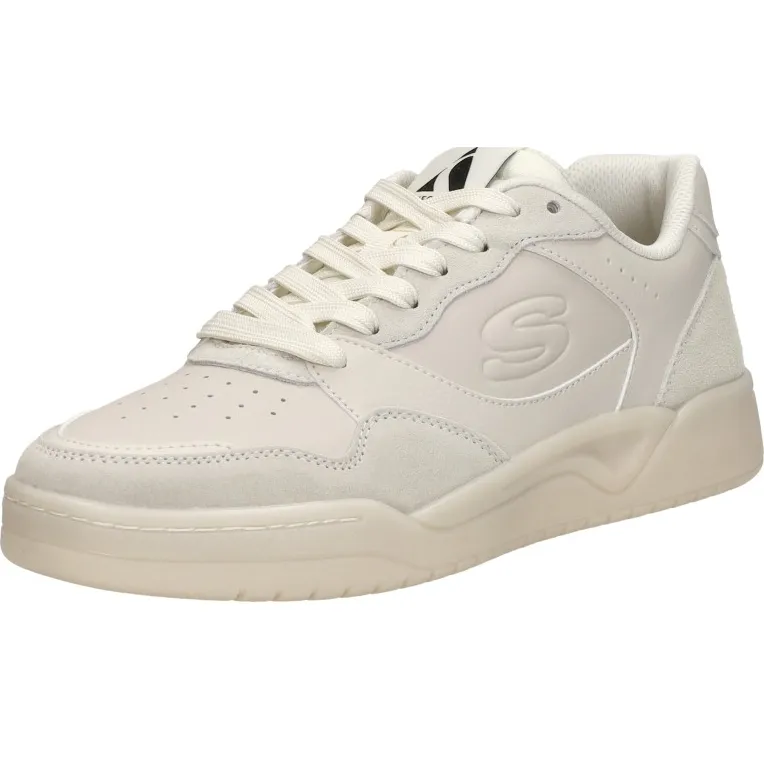 Skechers Koopa Court Volley Low Varsity Sneakers Heren Beige, foto 4
