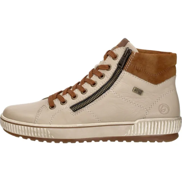Remonte veterschoenen hoog gebroken wit