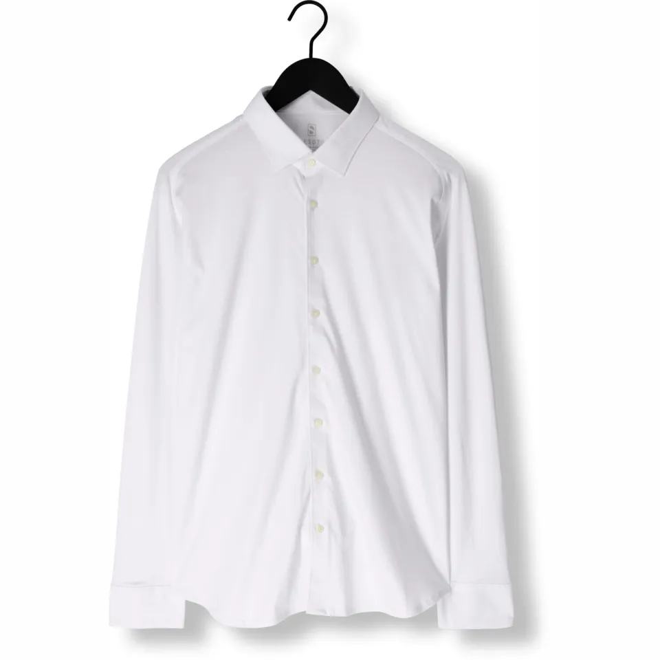 Desoto Slim Fit jersey overhemd wit, foto 3