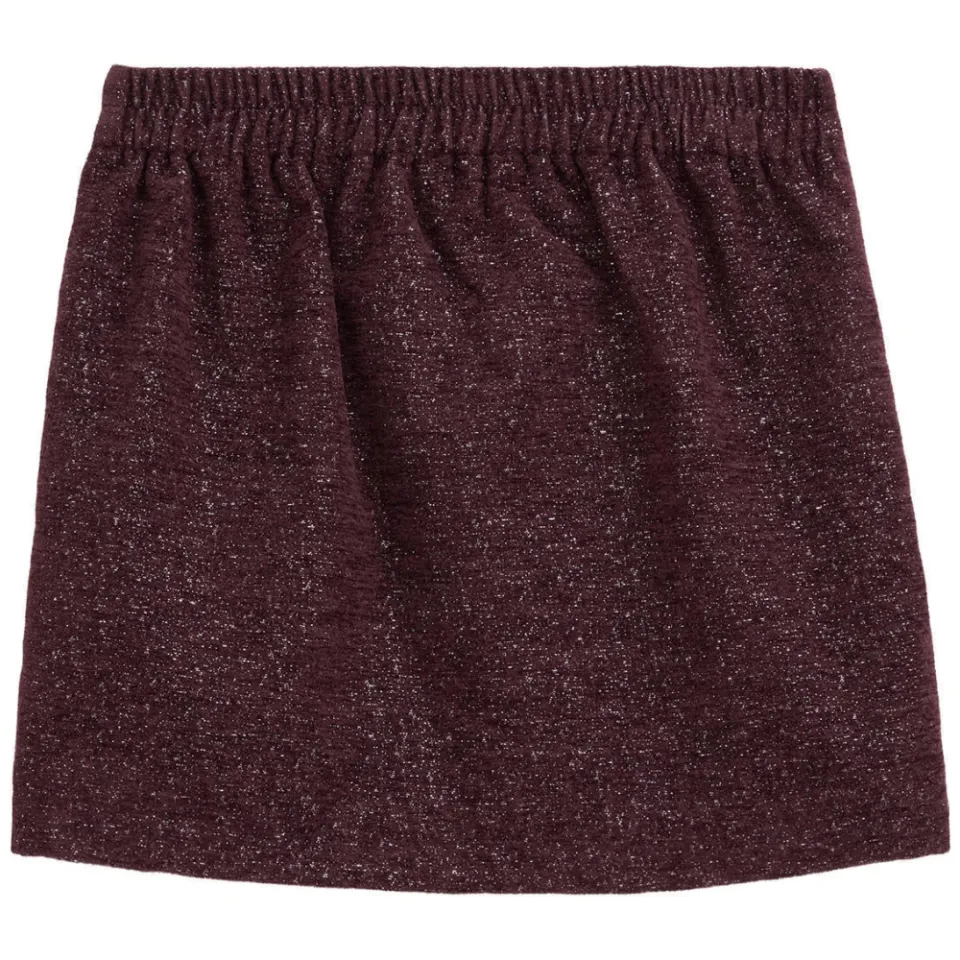 WE Fashion korte rok met glitters donkerrood, foto 2