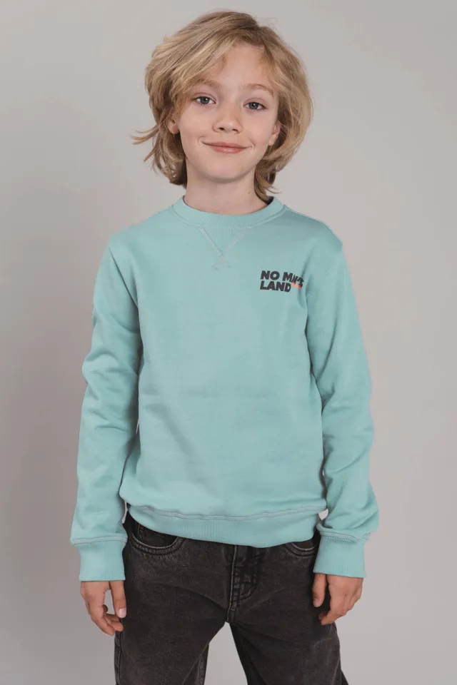 TYGO & vito sweater met backprint - blauw