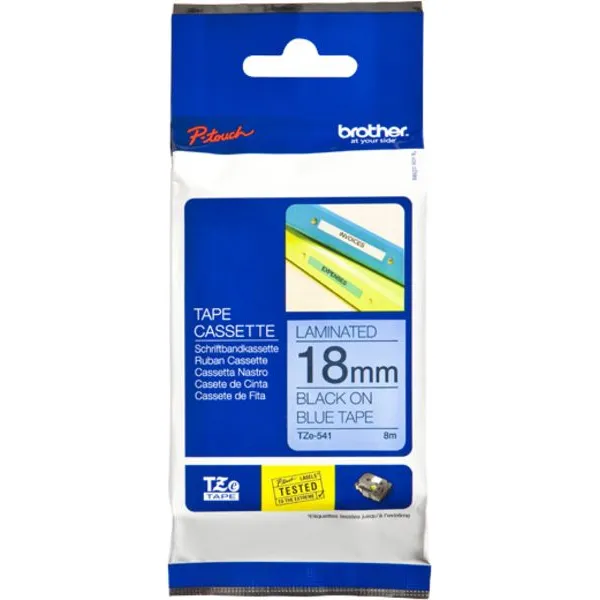 Brother TZe-541 Tape Zwart op blauw (18 mm), foto 2