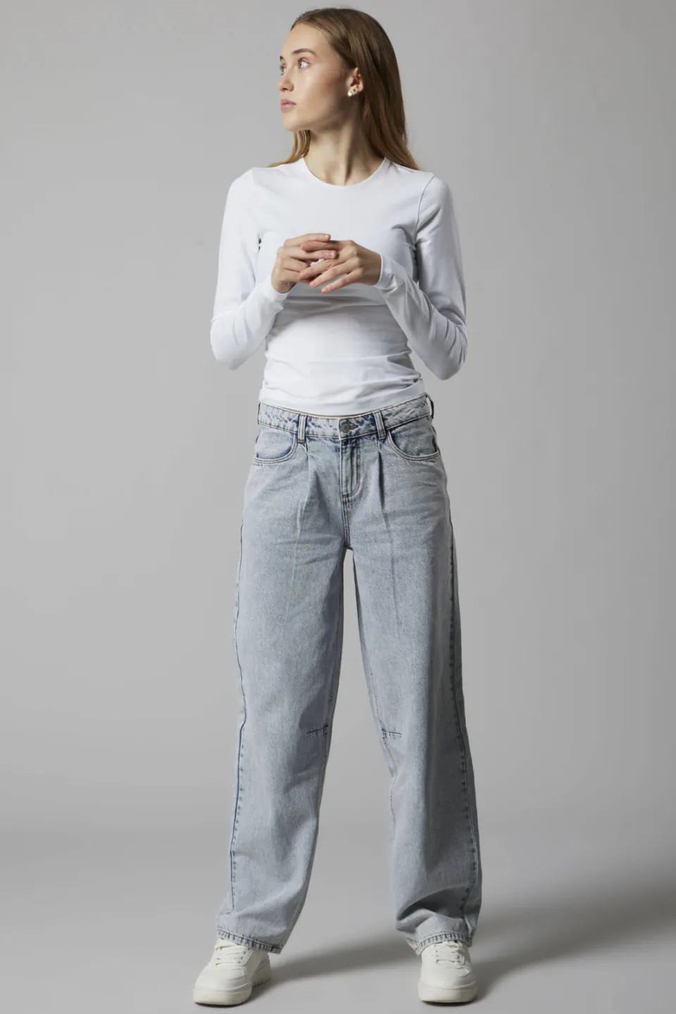 LMTD low waist barrel jeans - lichtblauw Light blue denim