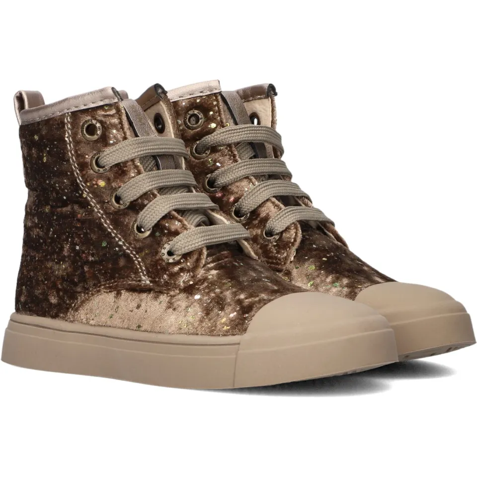 Shoesme Veterschoen Hoog goudkleur, foto 5
