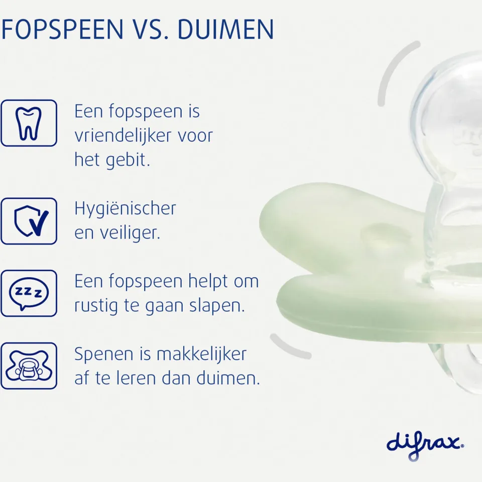 Difrax Natural siliconen fopspeen grijs groen, foto 4