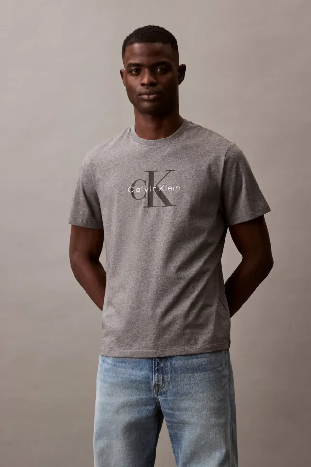Calvin Klein JEANS oversized T-shirt grijs Med Grey Htr