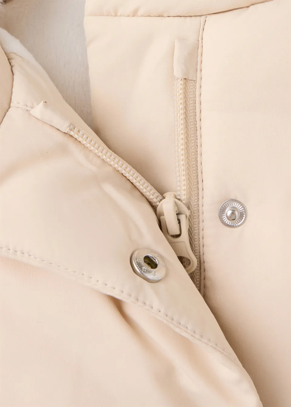 Mango Kids gewatteerde winterjas beige, foto 5