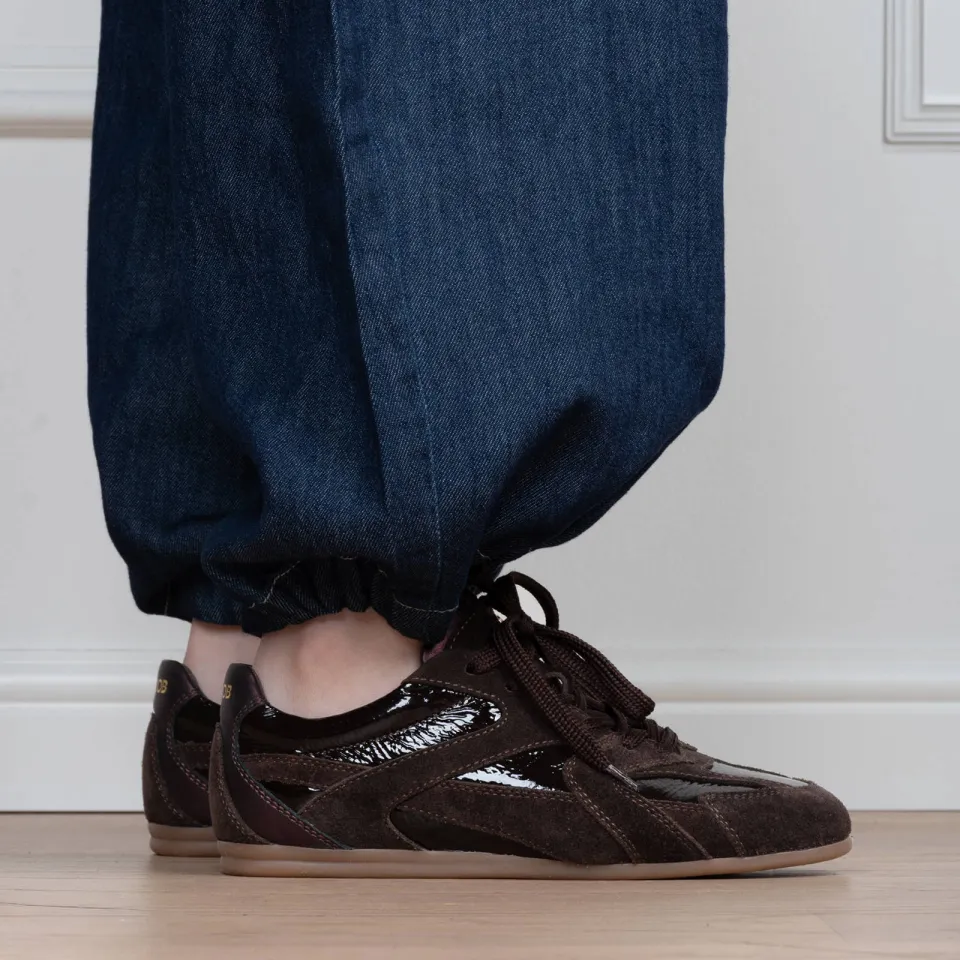 Haboob Ayla lakleren sneakers - donkerbruin, foto 7