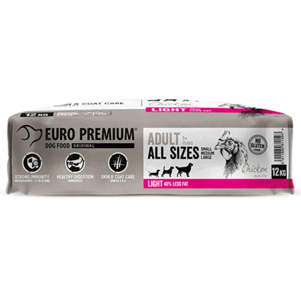 Euro Premium Adult Light hondenvoer 12 kg, foto 4