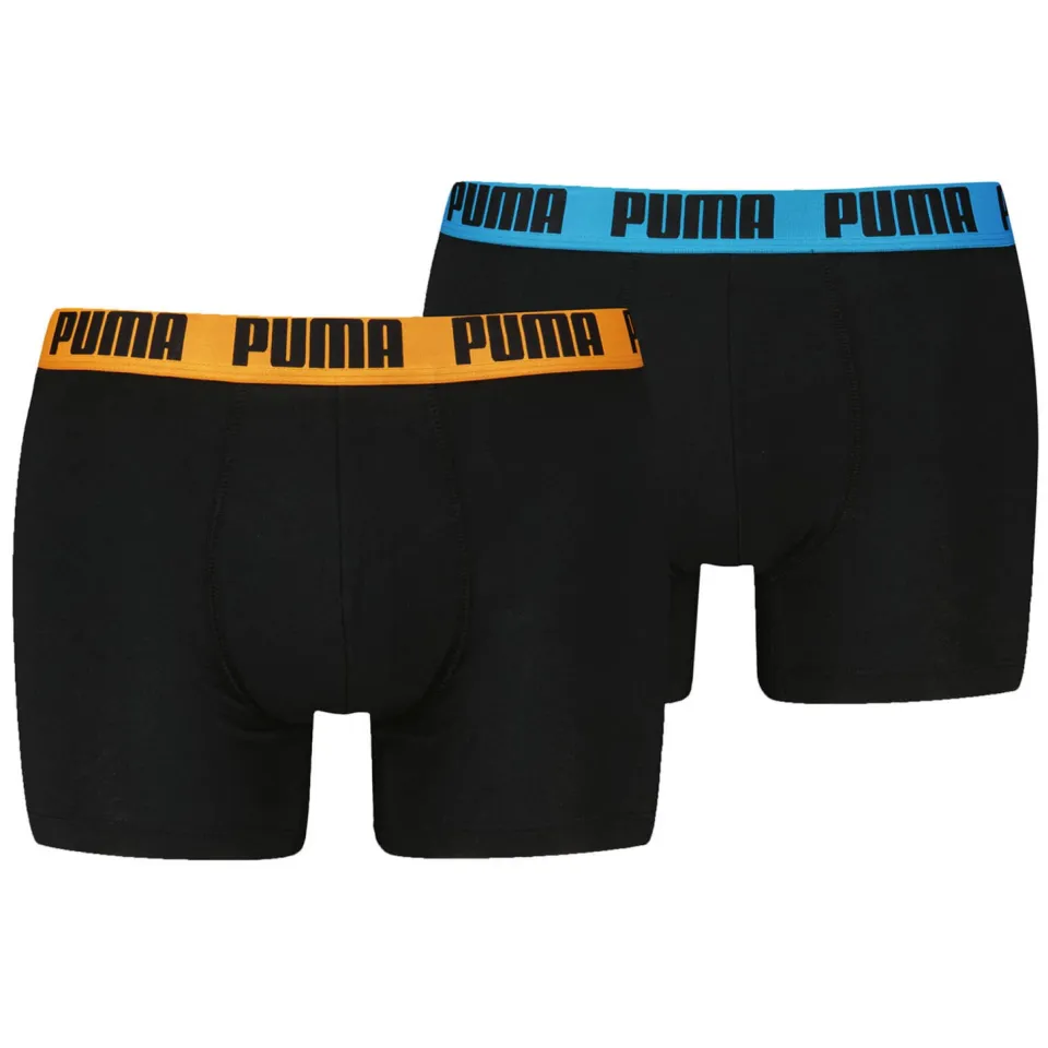 Puma Slim fit boxershort van katoenmix in set van 2 model 'EVERDAY' Zwart