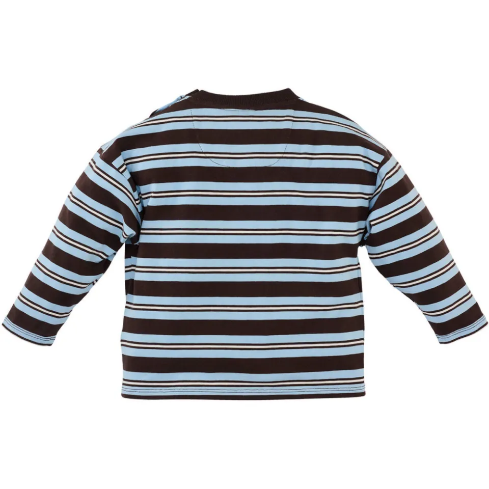 Z8 mini gestreepte longsleeve blauw/donkerbruin, foto 3