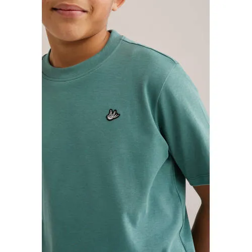 WE Fashion T-shirt effen donkergroen, foto 5