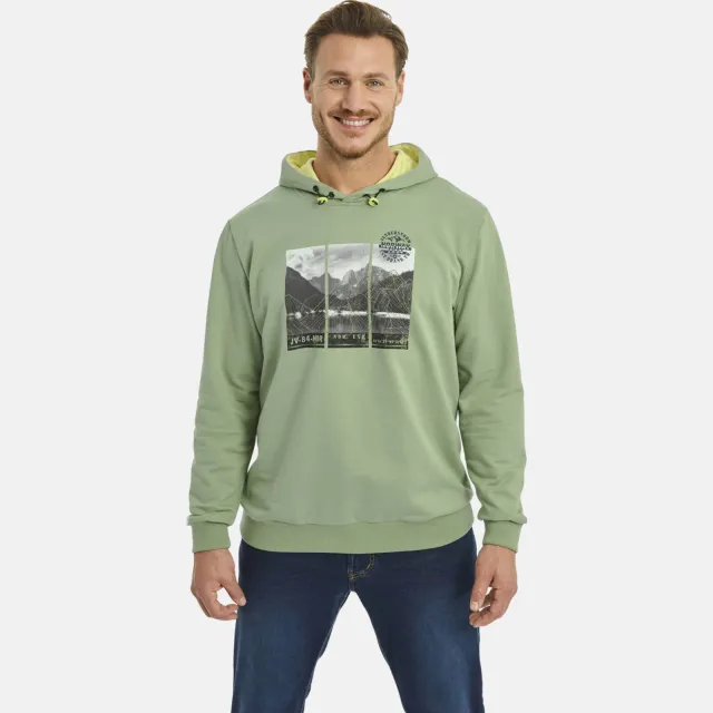 Jan Vanderstorm +FIT Collectie hoodie JIRI Plus Lichtgroen