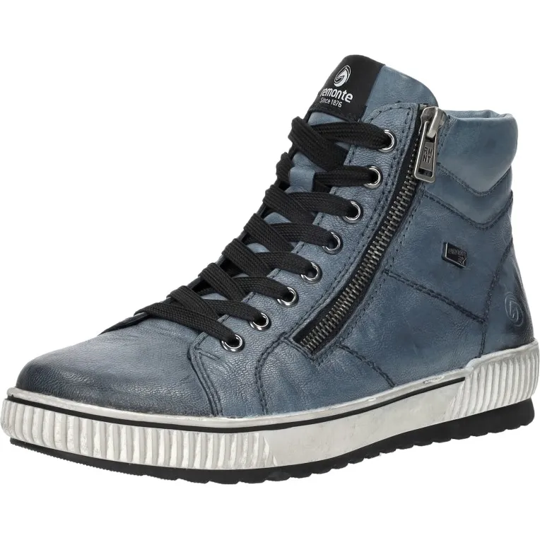 Remonte hoge veterschoen blauw, foto 4