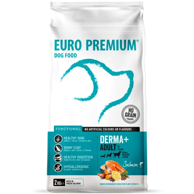 Euro Premium Derma+ Adult grainfree hondenvoer zalm