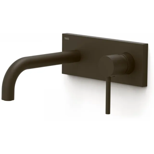 Tres Study Exclusive wastafelmengkraan inbouw 18 cm zwart brons