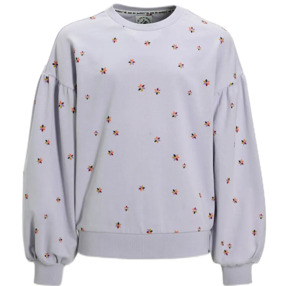 Me & My Monkey sweater met bloemenprint lichtpaars licht paars, foto 2