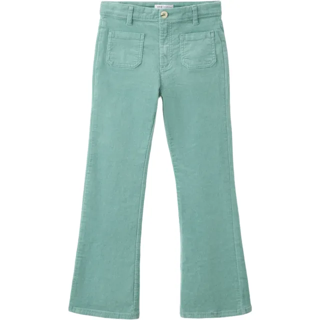 Mango Kids corduroy flared broek turquoise, foto 2