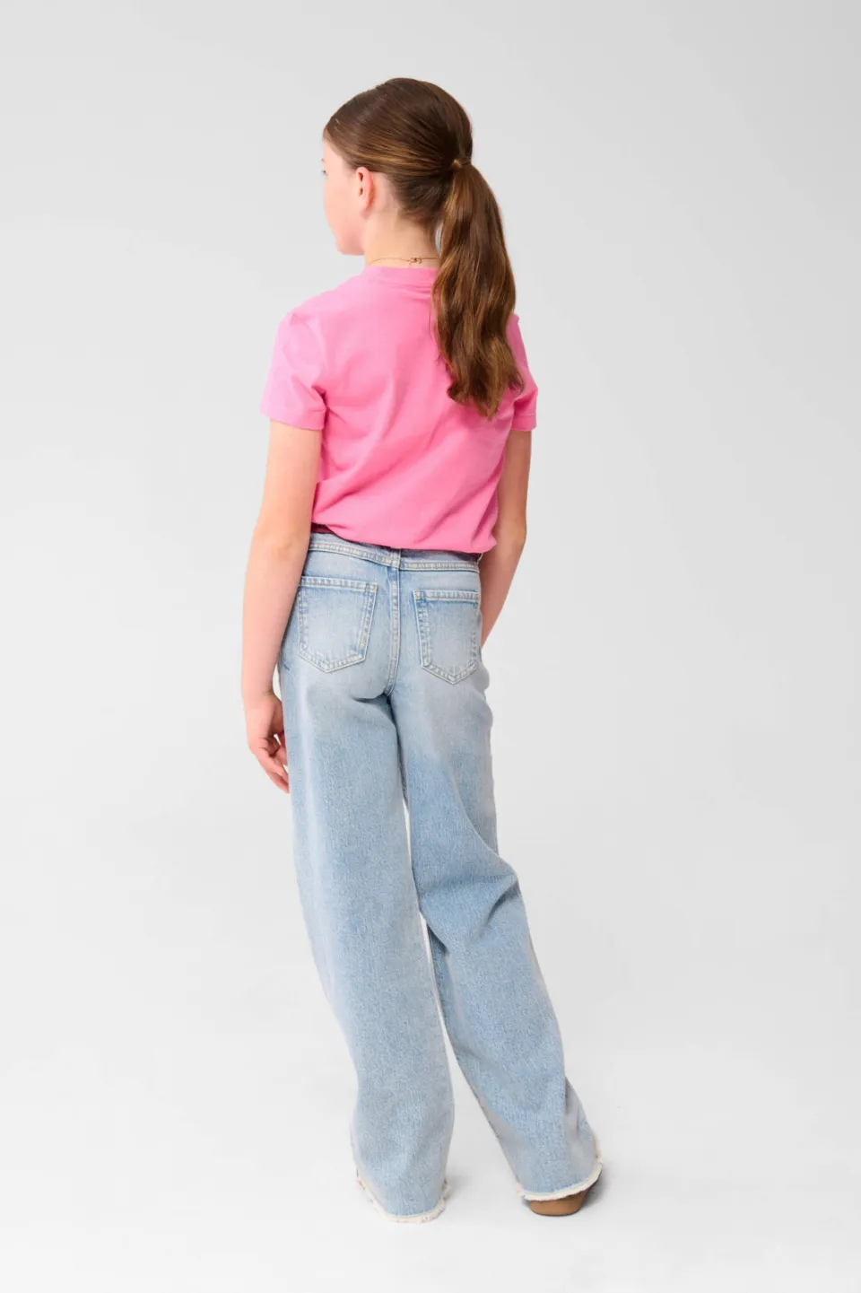 Shoeby high waist wide leg jeans light blue denim, foto 5