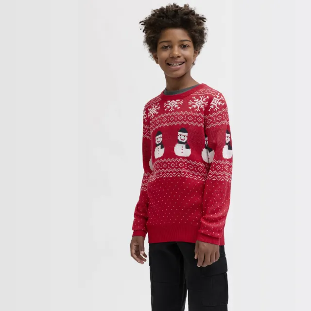 Jack & Jones JUNIOR kersttrui rood