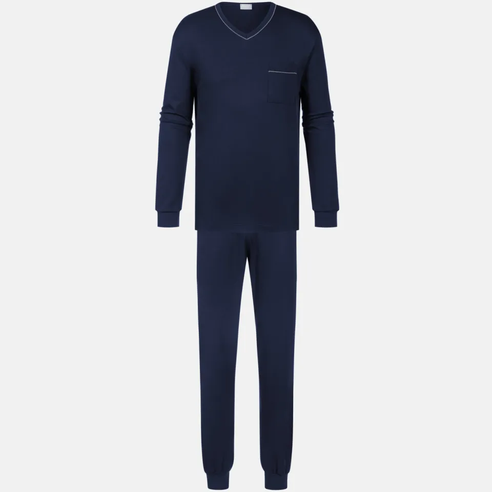 Mey pyjamaset jachtblauw lang yacht blue, foto 3