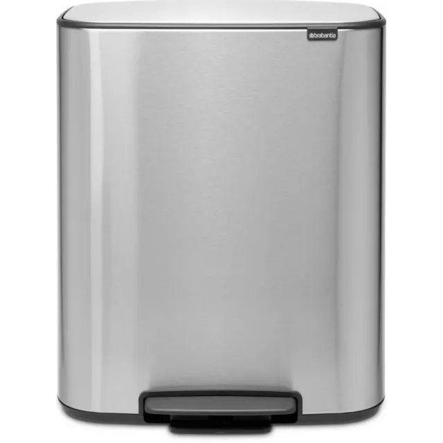 Brabantia Brabantia Bo Pedaalemmer, met 2 binnenemmers, 2 x 30 liter - Matt Steel Fingerprint Proof