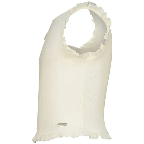 Raizzed mouwloze top offwhite, foto 3