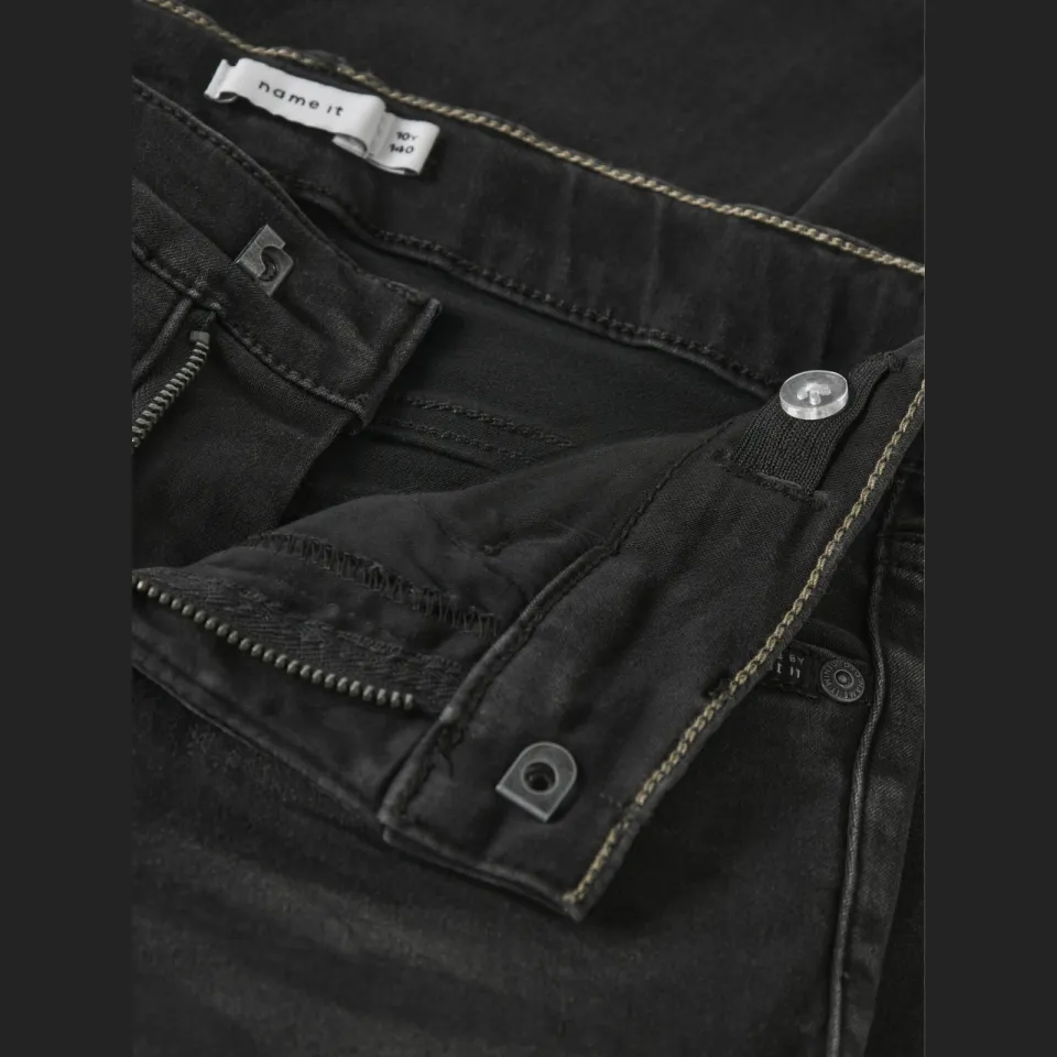 NAME IT slim fit jeans NKMTHEO zwart, foto 7